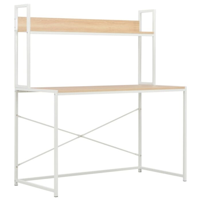 Computer table white and oak – Bild 9