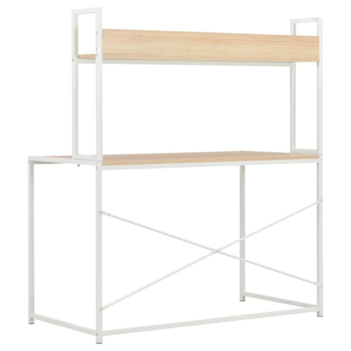 Computer table white and oak – Bild 7