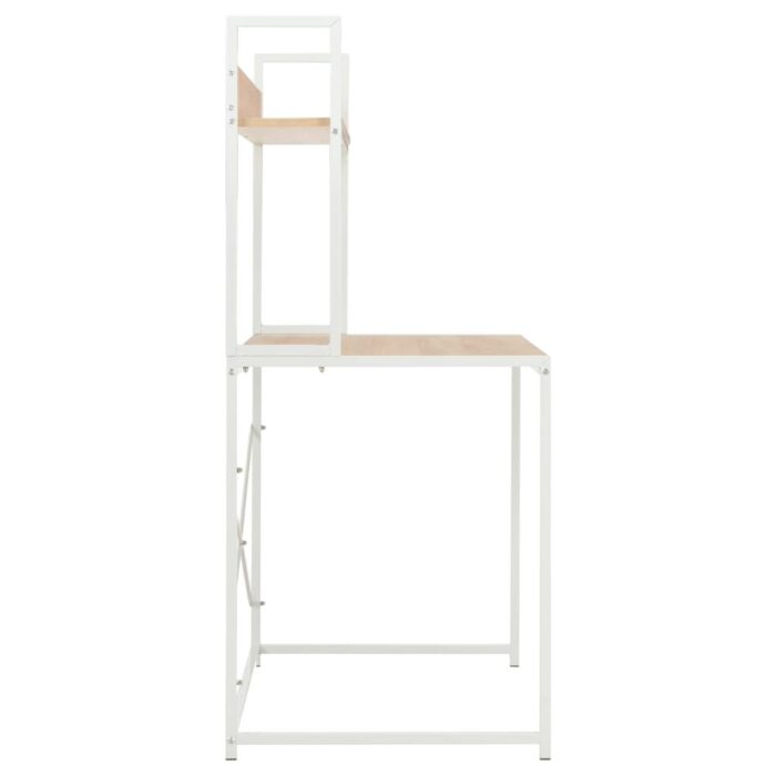 Computer table white and oak – Bild 5