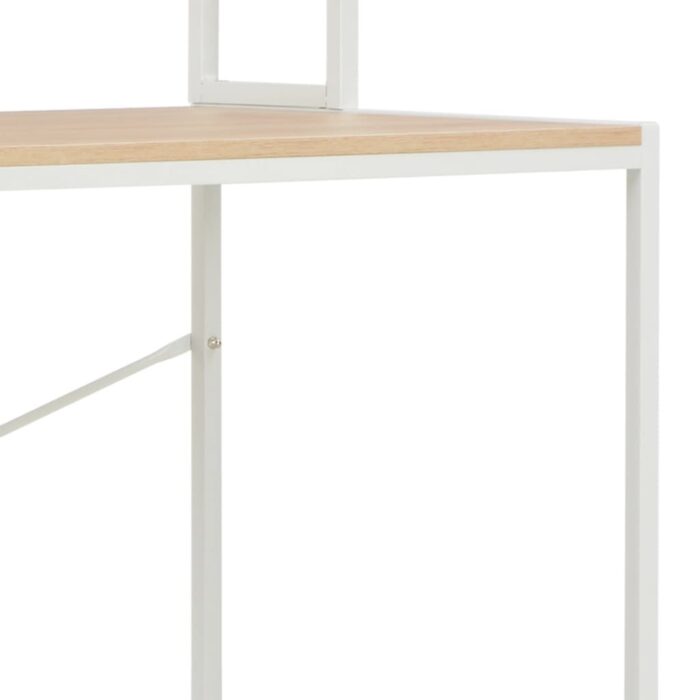 Computer table white and oak – Bild 8