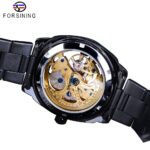 Forsining Retro Klassische Royal Design Goldene Skeleton Schwarz Stahl Transparent Herren Automatische Mechanische Uhren Top Marke Luxus – Bild 4