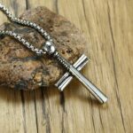 Genial Baseball-Spieler und Gestapelt Baseballs Bat Kreuz Anhänger Halskette Edelstahl Glauben Männlichen Schmuck 24in – Bild 5