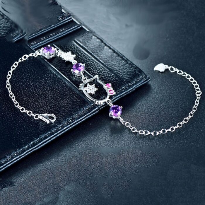 cat shape Bracelet for Women 2 colors choice Jewelry Fashionable Lovely Cute Student gift – Bild 4