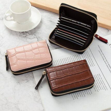 Business Card Holder Men Credit Card Wallet Bag Women Zipper Credit/id/bank Card Holder Case Coin Purse