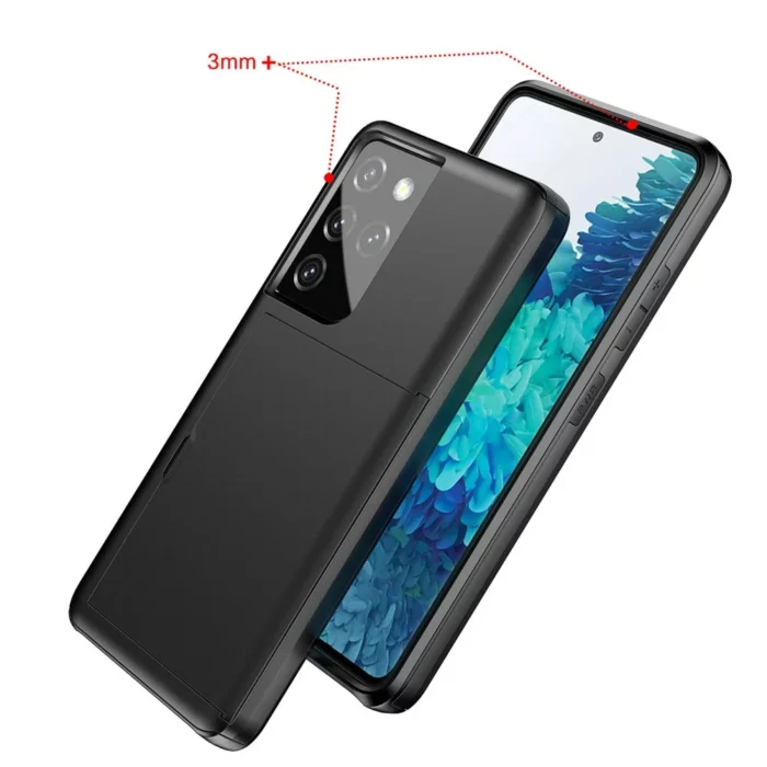 Slide Card Slots Holder Case For Samsung Galaxy S21 S30 S20 FE Note 20 Ultra 10 9 8 S10 5G S9 S8 Plus S10E S21+ Case Cover Funda – Bild 5