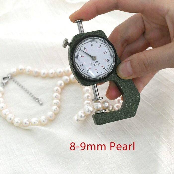 ASHIQI Natural Freshwater Pearl Necklace  Near Round Pearl Jewelry for Women Wedding Gifts for The New Year Trend – Bild 6