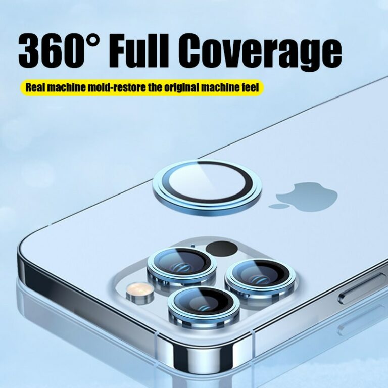 Camera Lens Protector On For iPhone 13 12 Pro Max Mini Aluminum Alloy Metal Ring Lens Glass On iPhone 11 Pro Max Protective Cap – Bild 4
