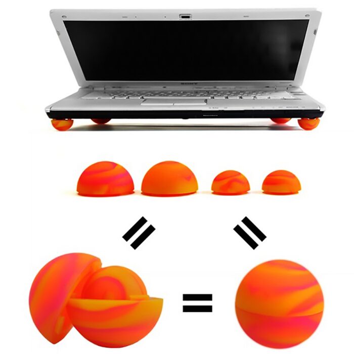 Notebook Silicone Cooling Ball Pad 15.6-Inch Non-Slip Mat Universal Radiator Portable for Apple MacBook Laptop Host High Bracket – Bild 2