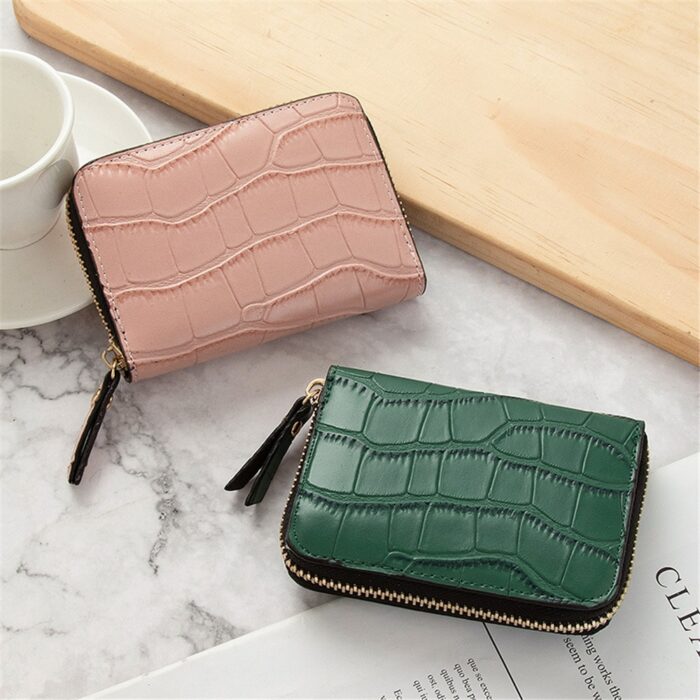 Business Card Holder Men Credit Card Wallet Bag Women Zipper Credit/id/bank Card Holder Case Coin Purse – Bild 5