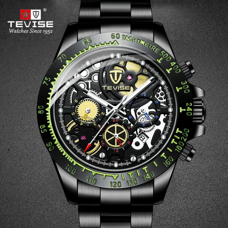 H3b10e0bace624c20b731daea3cf9208dT.jpg Automatische Mechanische Uhr Armbanduhr Wasserdicht Sport Chronograph Datum – Bild 1