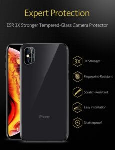 ESR 2pcs/lot Camera Lens Tempered Glass Screen Protector for iPhone X Xs Xs Max Full Cover Clear Back Camera Len Protective Film – Bild 5