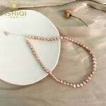 ASHIQI Natural Freshwater Pearl Baroque 925 Sterling Silver Necklace Button Jewelry for Women