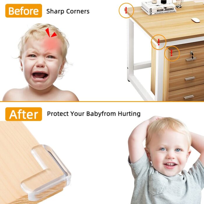 4/8/12/16 Pcs Baby Safety Corner Protection Table Transparent Anti Collision Desk Protection Cover Silicone Edge Corner Guard – Bild 4