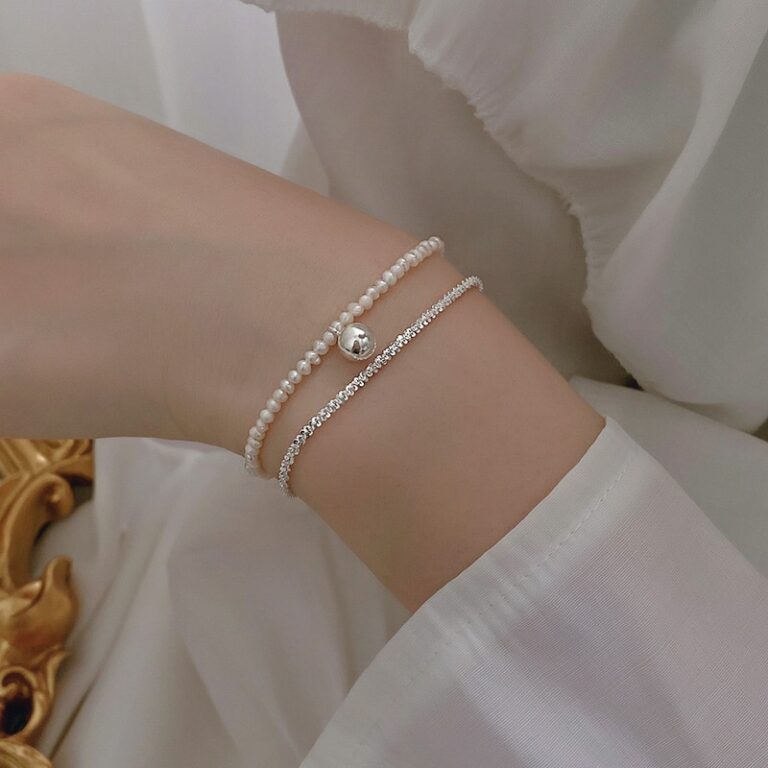 H6011f3b8aaee4782a14331a35d098b3bE.jpg Fashion New Gypsophila Pearl Jewelry Double Layer Bracelet Women Fine Jewelry For Wedding Party Gift – Bild 1