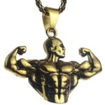 Bodybuilding Arm Muscle Man Statue Pendant Men's Sports Fitness Necklace Men's Necklace Sliding Pendant Accessories Jewelry – Bild 2
