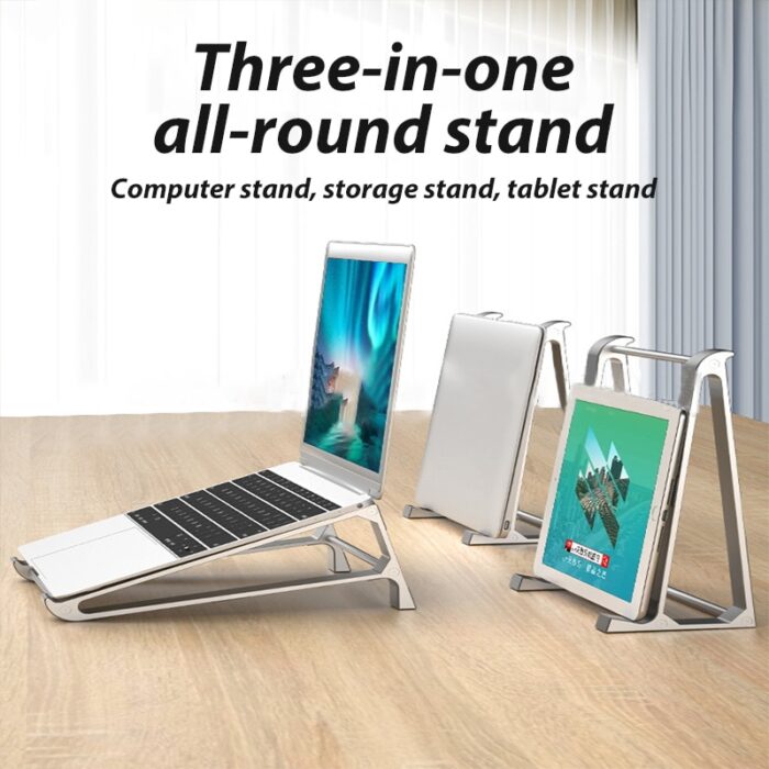 3 in 1 One-piece bracket Multi-function Laptop Stand Portable Aluminum Stands For Laptop Macbook Tablet Ergonomic desgin – Bild 1