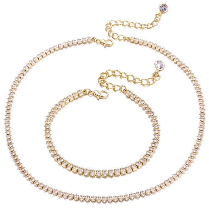 Cubic Zircon Choker Necklace For Women Rhinestone Tennis Necklace Crystal Chain Goth Jewelry Collares Gifts Bijoux Femme – Bild 3