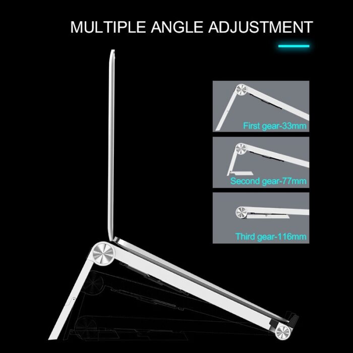 Laptop Ständer Tragbarer Laptopständer Notebook Halterung Laptophalter (Schwarz) – Bild 5