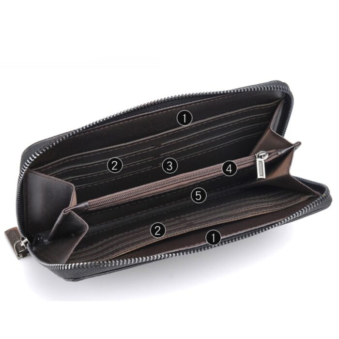 Men's Wallet Clutch Bag Billeteras Para Hombre Mens Wallet Man Purse Luxury Carteira Masculina Couro 2021 – Bild 4