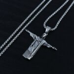 Jesus Kreuz Anhänger Kette Halskette 60cm SIlber – Bild 3