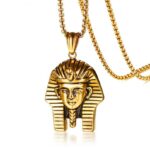 Ägyptische Pharao Anhänger Halskette Männer Frauen Gold Kette Schmuck Ägypten