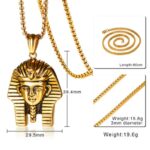 Ägyptische Pharao Anhänger Halskette Männer Frauen Gold Kette Schmuck Ägypten – Bild 2