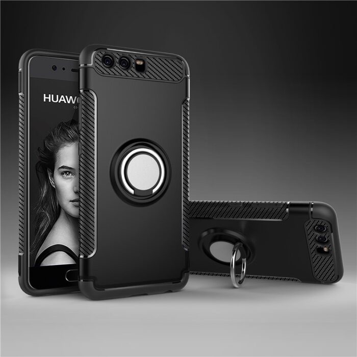 Case For Huawei P8 P9 P10 Lite Plus 2017 honor 8 9 Mate 9 10 Pro Luxury Finger Ring Car Magnet Protector hard Phone Cover – Bild 4