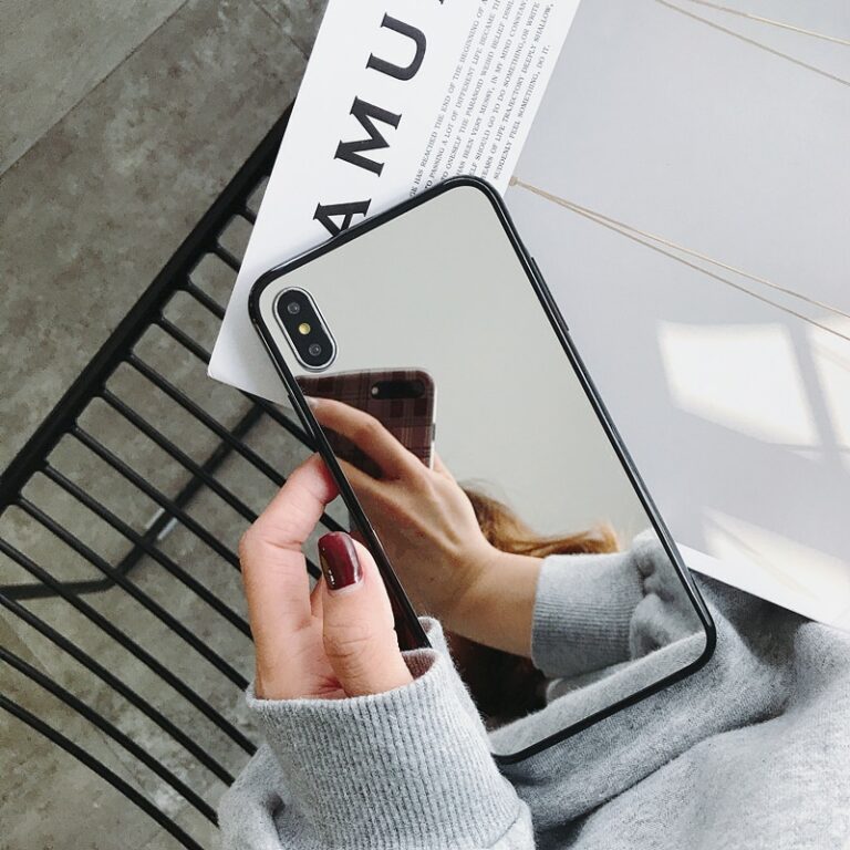 Phone Case Black Edge Mirror For iPhone 13 12 11 Pro Max X XS MAX XR Soft TPU Protective Case For iPhone 6s 7 8 PLUS Mirror Case – Bild 6