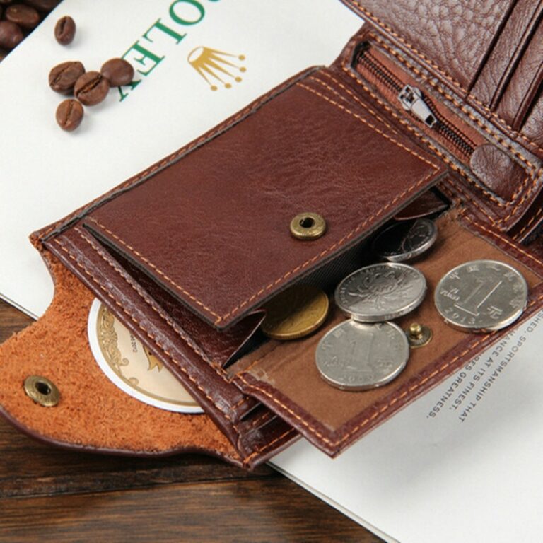 High Quality Short Men's Wallet With Coin Pocket Qualitty Guarantee Leather Purse For Male Restor Card Holder – Bild 4