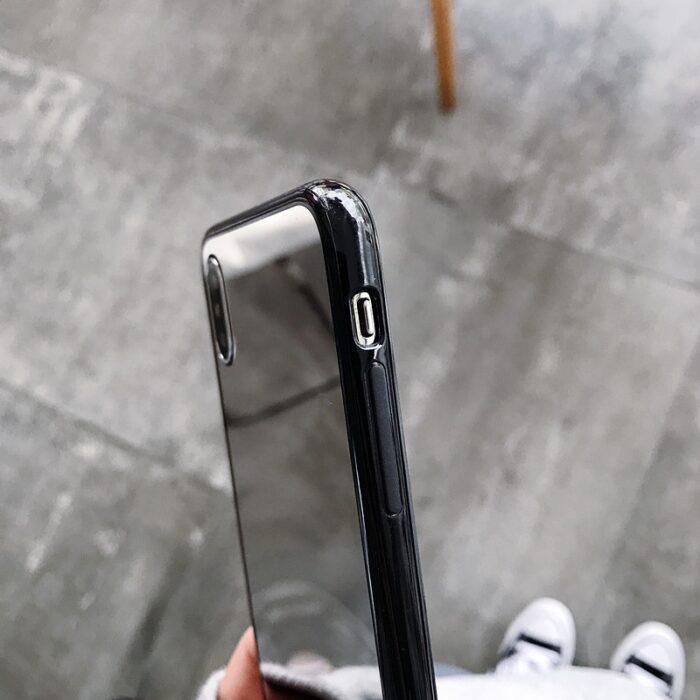 Phone Case Black Edge Mirror For iPhone 13 12 11 Pro Max X XS MAX XR Soft TPU Protective Case For iPhone 6s 7 8 PLUS Mirror Case – Bild 2