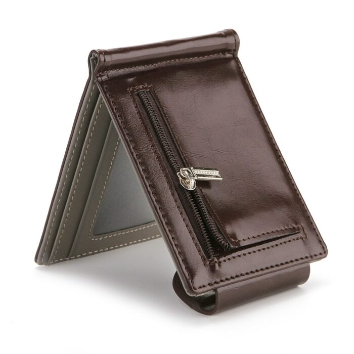 Wallet Coin Bag Money Clip Card Cases Zipper Women Men Wallet Pull Type ID Credit Card Holders Hasp – Bild 3