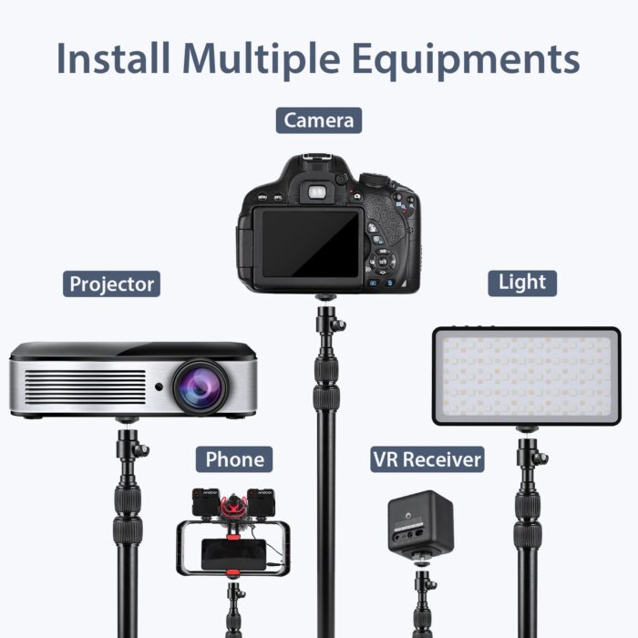 Desk Mount Stand 1/4 Inch Screw with 360° Rotatable C-clamp Mount Light Stand Ballhead for DSLR Camera Ring Light Bracket – Bild 3