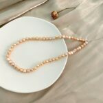 ASHIQI Natural Freshwater Pearl Baroque 925 Sterling Silver Necklace Button Jewelry for Women – Bild 2