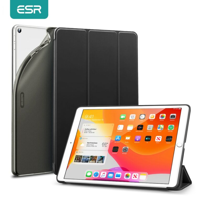 Hb3d2d169f95f45e085edbec15f643e87H.jpg ESR Smart Case for iPad 7th Generation 2019 Back Cover Flexible TPU Magnetic Back Case for iPad 7 2019 10.2" Folio Stand Capa – Bild 1