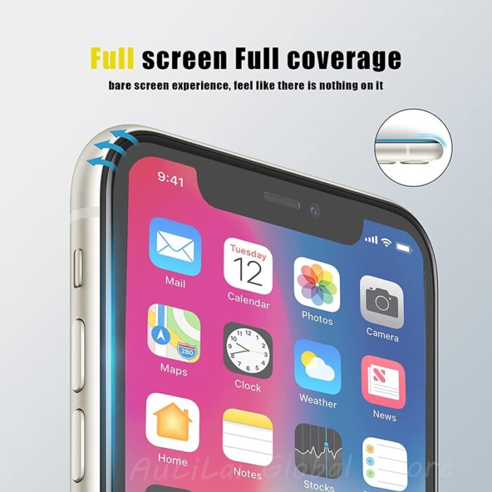 9D Tempered Glass 3PCS For iPhone 11 12 13 Pro Max Full Cover Glass Screen Protector For iPhone X XR XS Max 7 8 6 S Plus SE 2020 – Bild 4