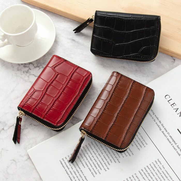 Business Card Holder Men Credit Card Wallet Bag Women Zipper Credit/id/bank Card Holder Case Coin Purse – Bild 2