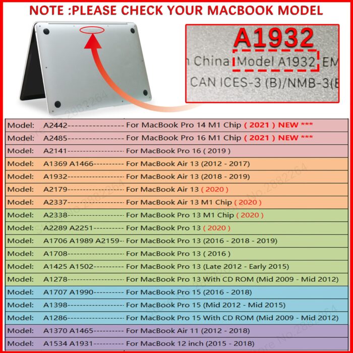 Laptop Case For MacBook Pro 13 Case 2020 M1 A2338 Funda Pro 16 Case 11 12 15 accessories Touch ID Coque For Macbook Air 13 A2337 – Bild 6