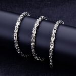 Breite 5MM 316L Stahl Königs Kette Halskette Edelstahl Schmuck Länge 70CM – Bild 4