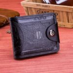 Short Wallet Pressure Change Magnetic Buckle Wallet Double Line Hundred Dollar Bill Pattern Wallet – Bild 6