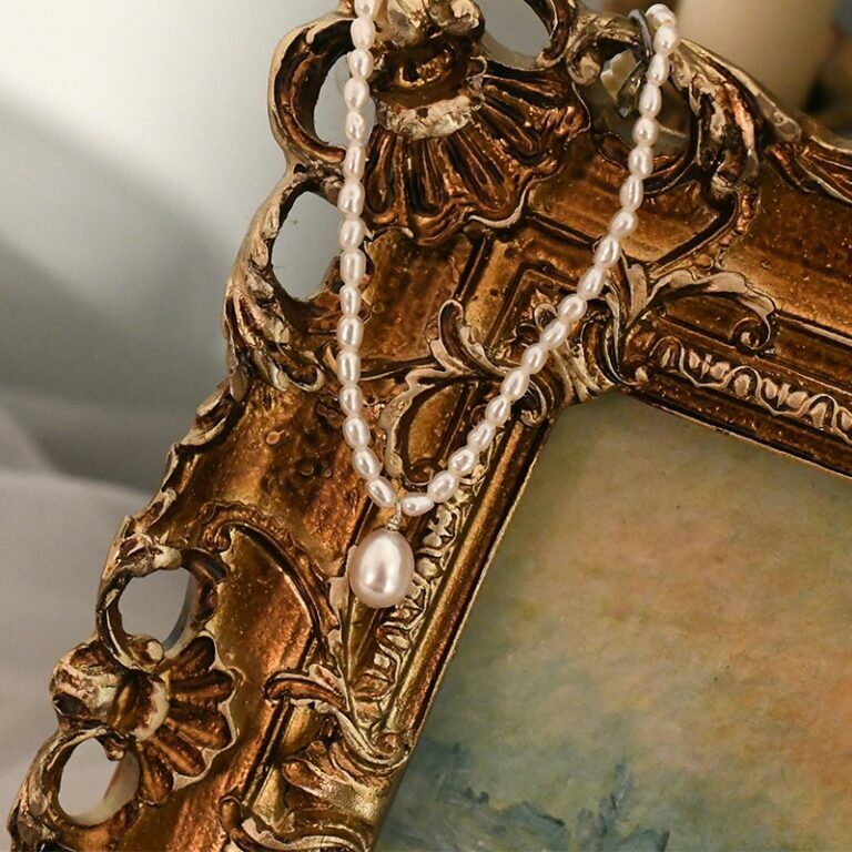 ASHIQI 2-3mm Mini Natural Freshwater Pearl Necklace 925 Sterling Silver Fashion Jewelry for Women – Bild 4