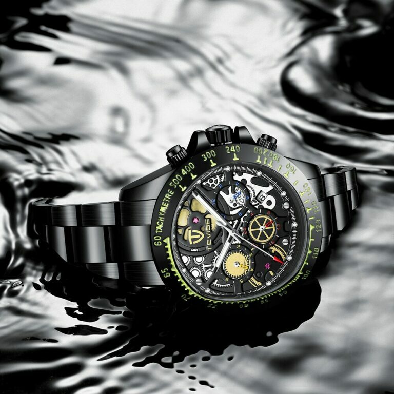 Automatische Mechanische Uhr Armbanduhr Wasserdicht Sport Chronograph Datum – Bild 2