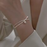 Fashion New Gypsophila Pearl Jewelry Double Layer Bracelet Women Fine Jewelry For Wedding Party Gift – Bild 2