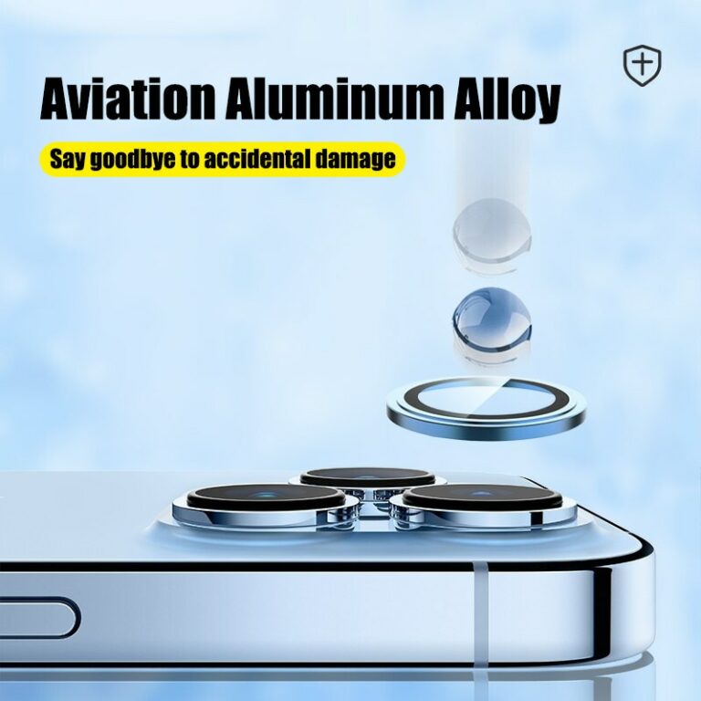 Camera Lens Protector On For iPhone 13 12 Pro Max Mini Aluminum Alloy Metal Ring Lens Glass On iPhone 11 Pro Max Protective Cap – Bild 2