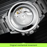 Automatische Mechanische Uhr Armbanduhr Wasserdicht Sport Chronograph Datum – Bild 5