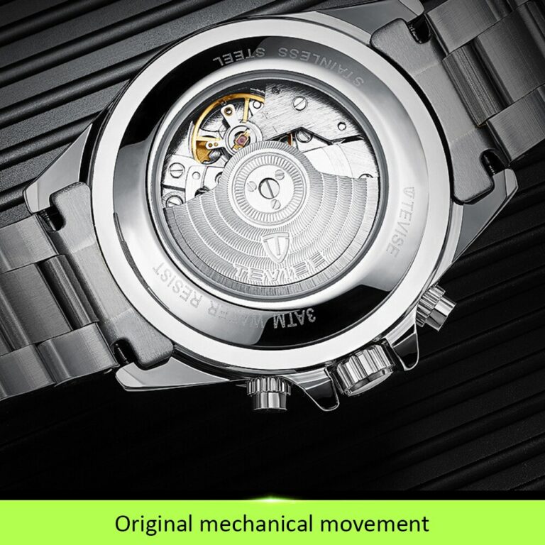 Automatische Mechanische Uhr Armbanduhr Wasserdicht Sport Chronograph Datum – Bild 5