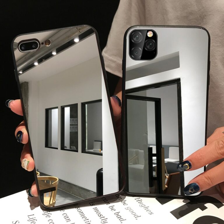 Hf2ce65fda5804a0a96b98725d2b5cb63T.jpg Phone Case Black Edge Mirror For iPhone 13 12 11 Pro Max X XS MAX XR Soft TPU Protective Case For iPhone 6s 7 8 PLUS Mirror Case – Bild 1