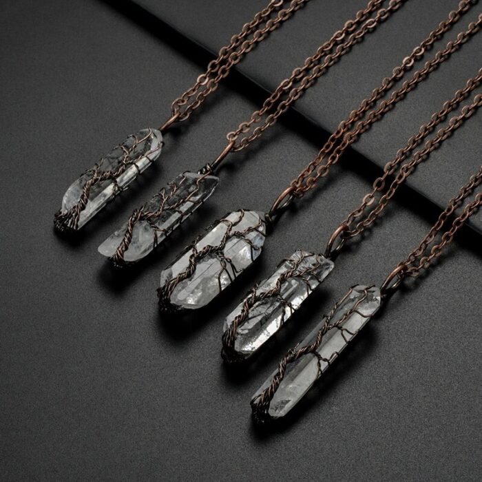 Handgemachte Natürliche Kristall Anhänger Halskette für Frauen Männer Kette – Bild 3