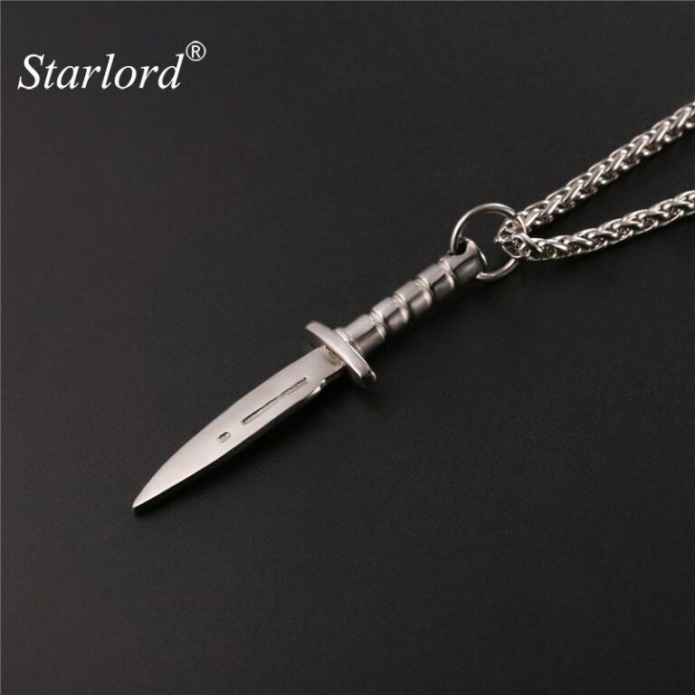 Starlord-Dolch-Schwert-Halskette-Anhaenger-Edelstahl-Gold-Farbe-Seil-Kette-Fuer-Maenner-Waffen-Hiphop-Biker-Schmuck.jpg Starlord Dolch/Schwert Halskette Anhänger Edelstahl/Gold Farbe Seil Kette Für Männer Waffen Hiphop Biker Schmuck GP2468 – Bild 1
