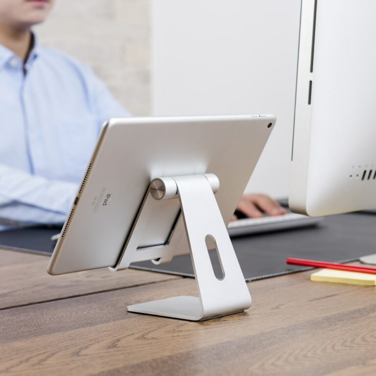 Verstellbarer Aluminium Tablet-Ständer, Multiwinkel-Halterung für iPad Tab Kindle Nintendo Switch (bis 12,9") – Bild 2