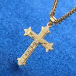 Gold 60cm Königs Kette Panzer Edelstahl Kreuz Anhänger Herren Luxus – Bild 5